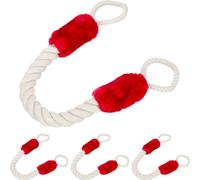 relaxdays 4 x cordons de porte anti-pincements rouges