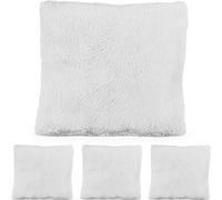 relaxdays 4 x coussins moelleux gris