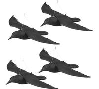 relaxdays 4 x Effraie-pigeons corbeau volant