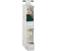 relaxdays 4 x Étagère suspendue Armoire à vêtements blanche