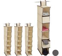 relaxdays 4 x Étagère suspendue Armoire beige