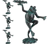 relaxdays 4 x figurine de jardin grenouille