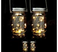 relaxdays 4 x LED Solar verre
