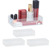 relaxdays 4 x organisateur de tiroirs transparent