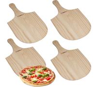 relaxdays 4 x Pelle à pizza en bois
