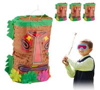 relaxdays 4 x Pinata Tiki