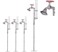 relaxdays 4 x pluviomètres robinet d'eau