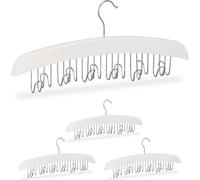 relaxdays 4 x porte-ceintures en bois blanc