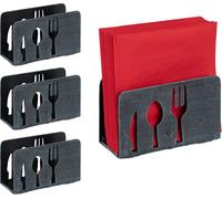 relaxdays 4 x porte-serviettes en fonte