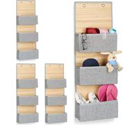 relaxdays 4 x rangement suspendu 3 compartiments