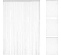 relaxdays 4 x rideau de fils blanc 145x245 cm