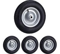relaxdays 4 x roue de brouette 4.80 4.00-8