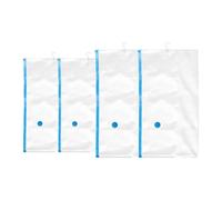 Relaxdays 40 sachets sous vide suspendus pour vêtements, transparents/bleus