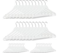 relaxdays 40 x cintres avec barre porte-pantalons blanc