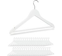 relaxdays 40 x cintres en bois blanc