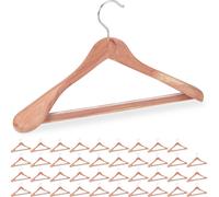 relaxdays 40 x cintres pour costumes en bois de cèdre