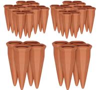 Relaxdays Cône en Argile d’arrosage, Lot de 40, Accessoire d’arrosage, Bouteilles d’1L en Plastique ou vin, Terre Cuite