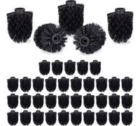 relaxdays 40 x tête de brosse WC noire 9,5mm Ø 8cm