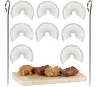 relaxdays 400 x aiguilles à roulades acier inoxydable