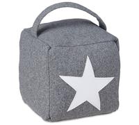 Relaxdays 4052025951412 arrêt de porte Gris, Blanc Polyester, Sable