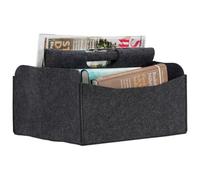 Relaxdays 4052025956066 Boîte de rangement Panier de rangement Rectangulaire Feutrine Anthracite Anthracite