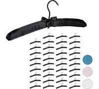 relaxdays 40x Cintre satin noir