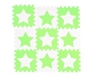 Relaxdays 45x pièces de tapis de jeu blanc-vert