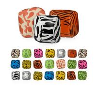 Relaxdays 48 balles de jonglage motifs animaliers