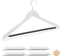 relaxdays 48 x cintres en bois blanc