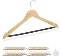 relaxdays 48 x cintres en bois naturel