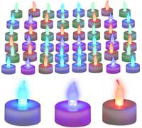 relaxdays 48 x LED bougie à chauffe-plat changement de couleur