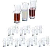 relaxdays 48 x verres à liqueur 4cl