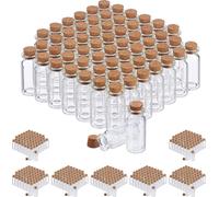 relaxdays 480 x mini-bouteilles en verre avec bouchon