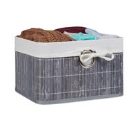 Relaxdays 4x Corbeilles Panier de rangement bambou