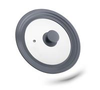 Relaxdays 4x Couvercle 20-24 cm silicone gris