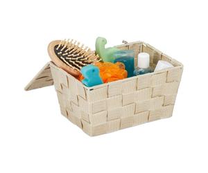 Relaxdays 4x Paniers de rangement avec couvercle