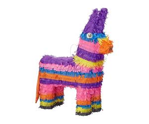 Relaxdays 4X Pinata Ane à Suspendre pour Enfants à remplir Anniversaire Jeux décoration Arc-en-Ciel HxlxP: 55 x 40 x 13 cm, coloré