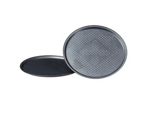 Relaxdays 4x Plaques de cuisson pizza perforées