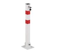 Relaxdays 4x Poteaux pliables sécurité rouge/blanc