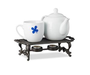 Relaxdays 4x Réchauffe plats en fonte