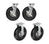 Relaxdays 4x roulettes pivotantes pneus 3.00-4