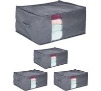 relaxdays 4x Sacs de rangement en tissu