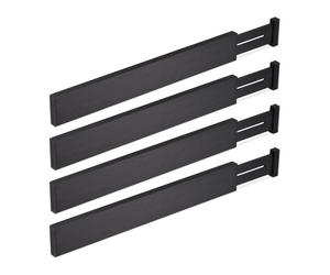 Relaxdays 4x séparateurs noirs pour le tiroir