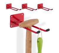 relaxdays 4x Support d'appareils rouge en acier