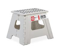 Relaxdays 4x tabourets pliables L blanc