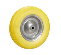 4 Roues de brouette 4.80 4.00-8, pneus en Caoutchouc, Jante en Acier, jusqu'à 100 kg, Pneu Anti-Fuite, Roue de Rechange, Jaune-Gris