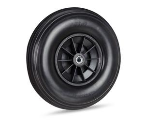 Relaxdays 4xRoue de brouette en noir 4.00-6