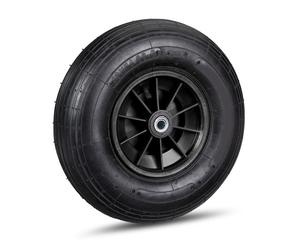 Relaxdays 4xRoue noire de brouette 4.00-6 noir