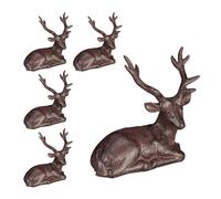 relaxdays 5 x Cerf assis Figure de jardin