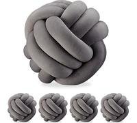 relaxdays 5 x Coussins à nouer gris foncé